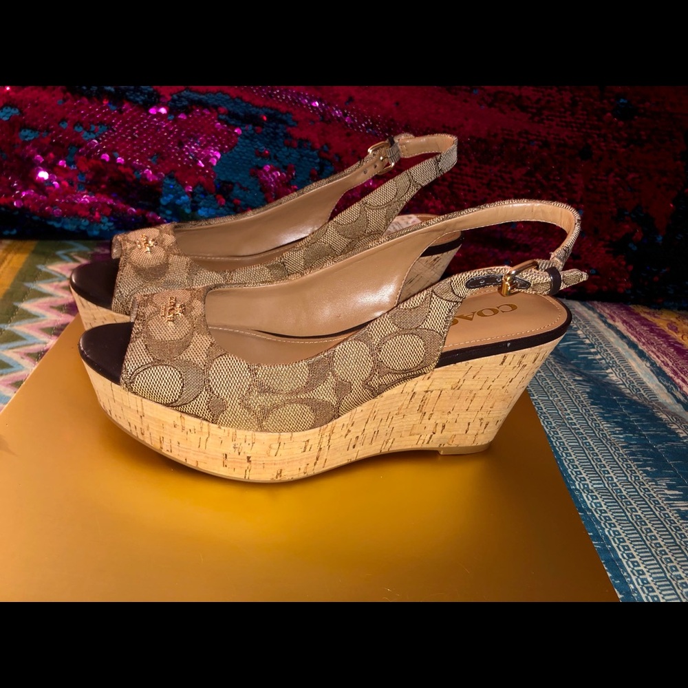 Coach wedge heel shoes